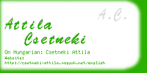 attila csetneki business card